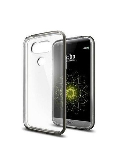 Spigen G5 İle Uyumlu Kılıf Neo Hybrid Crystal Gun Metal Gri