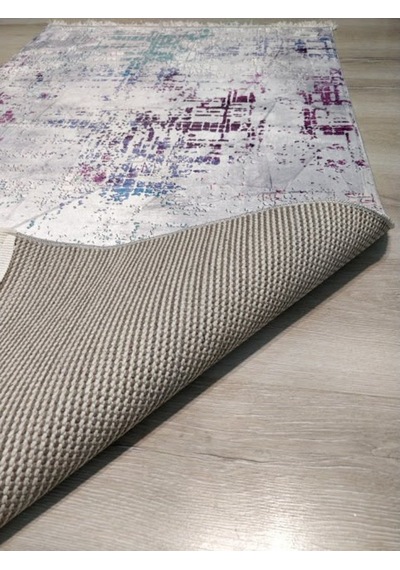 Yamalıhome Bambu Halı B1026 Mürdüm Mavi 80X140 Cm Pratik Halı