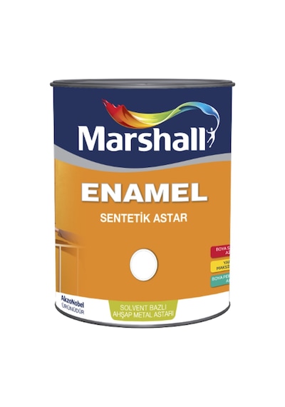 Marshall Enamel Sentetik Astar 2.5 Lt 3,5 Kg. Kırık Beyaz (414978386)
