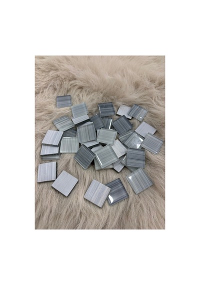 Sanatsal Kristal Mozaik Ks-12 23x23mm Çizgili Gri Mix 250gr