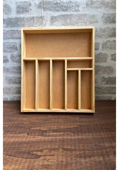 35x40 Cm Ahşap Kaşıklık Çekmece İçi Yemek Takımı Ve Servis Gereçleri Düzenleyici Organizer