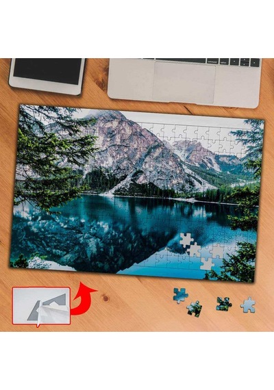 Mavi Gölet, Dağ Manzara 240 Parça Puzzle Yapboz Tablo-bf93