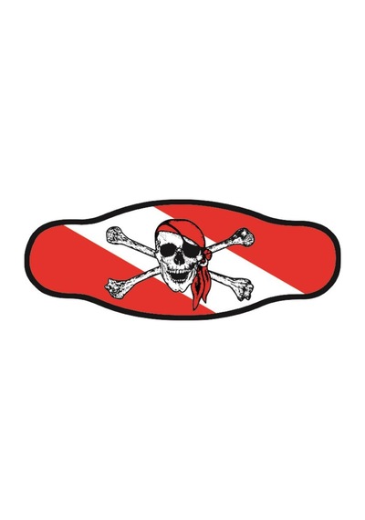 BestDivers Maske Arkalığı Jolly ROGER Neopren Gümüş