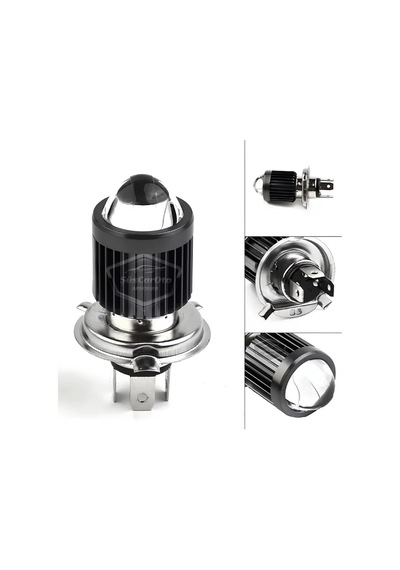 Tr Otomobil Araç Motosiklet Mercekli Far Ampulü Led Far Beyaz Csp Led Xenon Lamba Delici Yayıcı Uzun Kısa 1 Adet H4