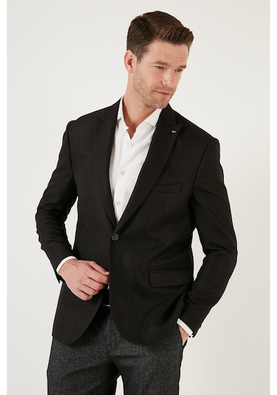Buratti 6 Drop Çift Yırtmaçlı Slim Fit Blazer Erkek Ceket 659001 Siyah Buratti 6 Drop Çift Yırtmaçlı Slim Fit Blazer Erkek Ceket 659001 Siyah