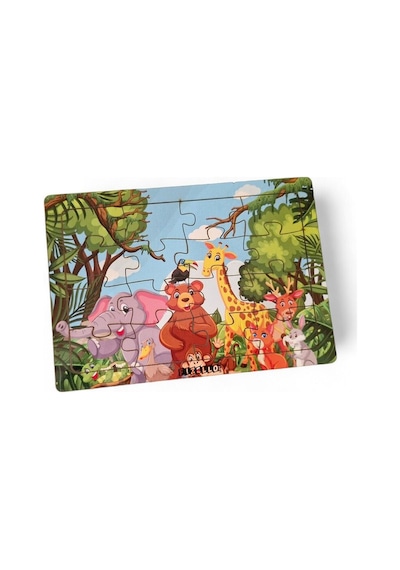 Hayvanlar Alemi 2 - 16 Parça Eğitici Öğretici Ahşap Çocuk Puzzle Yapboz Bebek Çocuk Oyuncak
