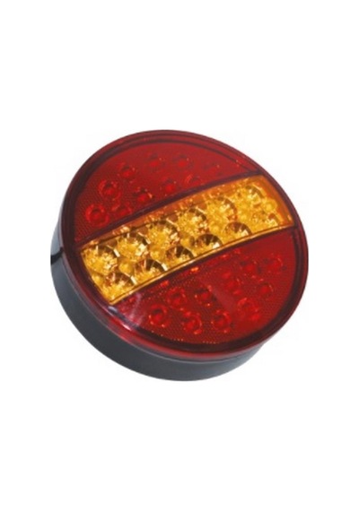 12v Stop Lambası Yuvarlak Ledli 3 Fonksiyonlu Kırmızı-sarı 140 60