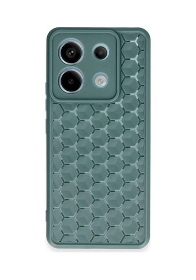 Xiaomi Redmi Note 13 Pro 5g Uyumlu Kılıf Petek Silikon Kapak - Koyu Yeşil