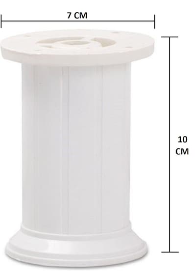 Jumbo Ayarlı Ayak 10 Cm Dolap, Mobilya, Mutfak Dolabı Ayağı 4 Adet Beyaz