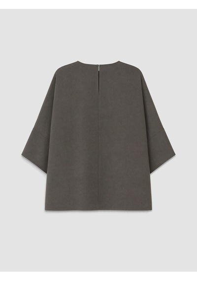 Lcw Vision Haki Bisiklet Yaka Geniş Kollu Oversize Bluz