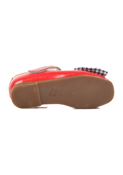 Kırmızı Rugan Kurdeleli Hafif Kız Çocuk Babet 180 B Kırmızı Rugan