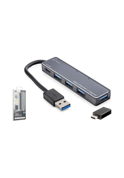 İetop Tu360 Type-c 3.1 Gen1 Hub 5 Port 5 Gbps Gri