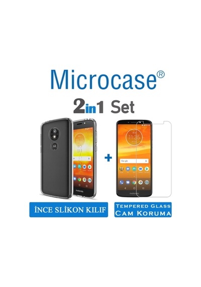 Motorola Moto E5 Ince 0.2 Mm Soft Silikon Kilif + Tempered Cam 266303530 - Seçenek / Cam Koruma-Cam Istiyorum