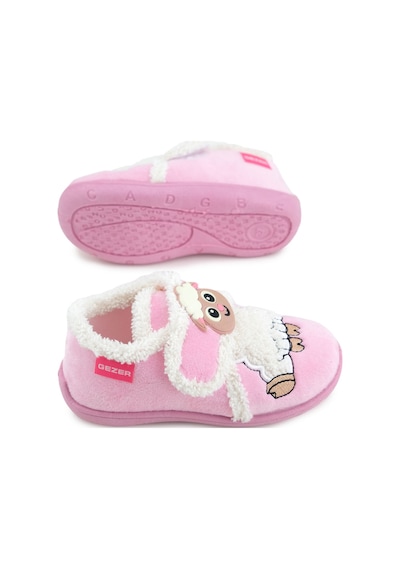 Gezer Kışlık Cırtlı Ayarlanabilir Rahat İç Taban Kız Çocuk Panduf Ayakkabı Ga2kpm.03366.00.r90.b42 Pembe