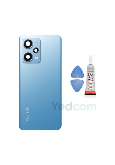 Xiaomi Redmi Note 12 Pro Plus 5g Mavi Kamera Camlı Arka Cam Batarya Pil Kapağı Telefon Arka Kapak