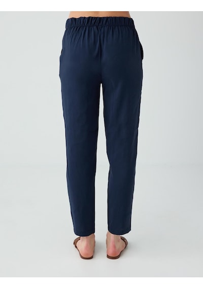 Jimmy Key Jimmy Key Lacivert Dar Paça Normal Bel Dokuma Pantolon 6sw187274494