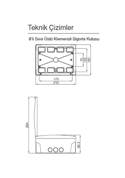 Makel Sigorta Kutusu Sıva Üstü 8 Li