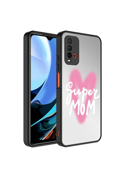 Xiaomi Redmi Note 9 4g Kılıf Aynalı Desenli Kamera Korumalı Parlak Zore Mirror Kapak - Süper Anne