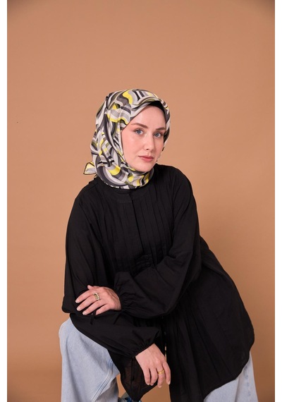 Silk Home Twill İpek Eşarp 11471-33 Beyaz, Siyah, Sarı, Yeşil, Gri