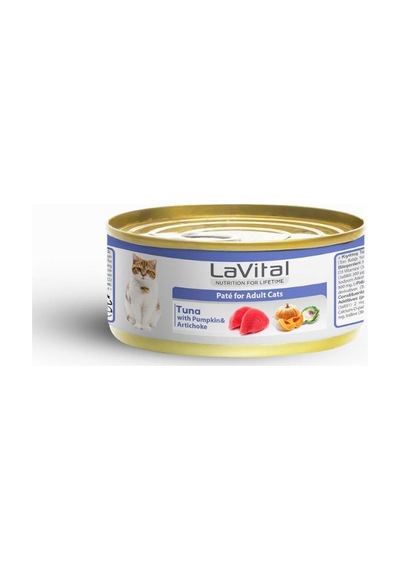 Lavital Ton Balıklı Ve Enginarlı Yetişkin Kedi Konservesi 85 Gr