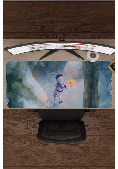 Qiqi Genshin Impact Anime Gacha V3 - 90x40 Xxl Gaming Mouse Pad Fare Altlığı