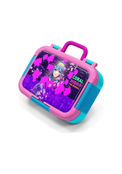 Coral High Kids Mor Pembe Anime Kedi Desenli Paslanmaz Çelik Beslenme Kabı 39261 Pembe - Mor