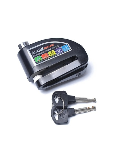 110 Db Siyah Motosiklet Alarmlı Disk Kilidi Hatırlatma Kablolu