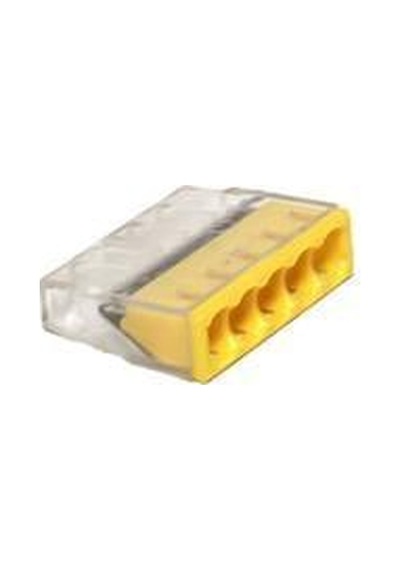 Eurowest 0,50-2,5mm Geçmeli Buat Klemensi Sarı - 1 Paket 100 Adet