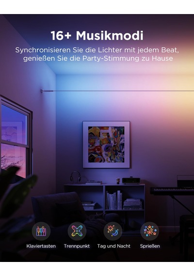 Skyline Kitli Govee Led Şerit, Düşük Doygunluğa Sahip Rgbwwıc Led Şerit Renkli Aydınlatma, Matter, Alexa Ve Google İle Uyumlu, 154+ Sahne, Bölümlü Renk Kontrolü, Kayan Duvara Montaj, 4 M Siyah Skyline Kitli Govee Led Şerit, Düşük Doygunluğa Sahip Rgbwwıc Led Şerit Renkli Aydınlatma, Matter, Alexa Ve Google İle Uyumlu, 154+ Sahne, Bölümlü Renk Kontrolü, Kayan Duvara Montaj, 4 M Siyah