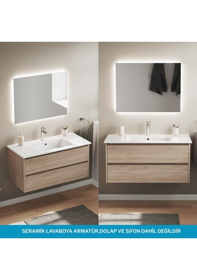 Isvea Sistema T-flat Slim İnce Formlu Lavabo 101 X 46,5 Cm Beyaz Beyaz