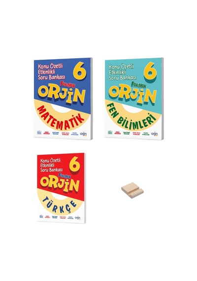 6. Sınıf Orjin Matematik Fen Bilimleri Ve Türkçe Konu Özetli Soru Bankası 3lü Set
