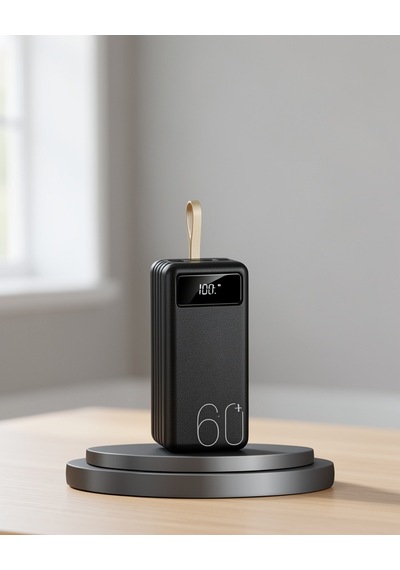 60.000 Mah 4 Çıkışlı Hızlı Şarj Taşınabilir Dijital Göstergeli Powerbank Çok Renkli