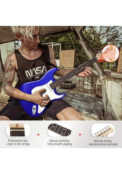 Donner Dst-100l St Elektro Gitar Sapphire Blue