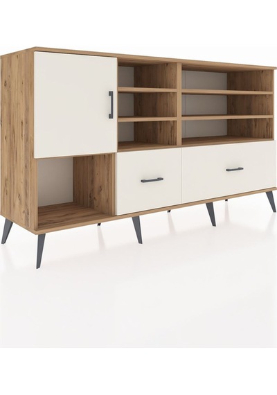 Hyperion Konsol 8 Raflı 2 Çekmeceli Tek Kapaklı 176x44x99 Çam-ay Çam-aytaşı Hyperion Konsol 8 Raflı 2 Çekmeceli Tek Kapaklı 176x44x99 Çam-ay Çam-aytaşı