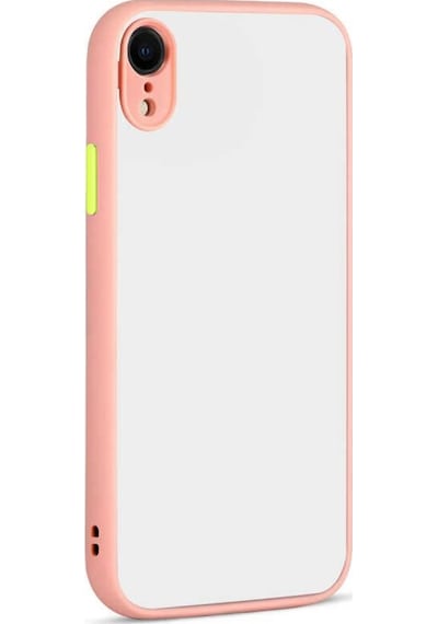 Apple Uyumlu iPhone XR 6.1 Kılıf Zore Hux Düğme Ve Kapak Zıt Renk Kılıf