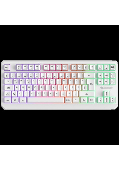 Gamebooster G75 Elya Rainbow Aydınlatmalı Beyaz Tkl Membrane Oyun Klavyesi