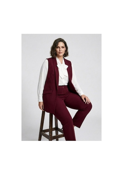 Hanezza Şık Kadın Atlas Blazer Yelek - 4 Mevsim Ofis Ve Günlük Kombinler Şarap Rengi - 4035067 Şarap Rengi Hanezza Şık Kadın Atlas Blazer Yelek - 4 Mevsim Ofis Ve Günlük Kombinler Şarap Rengi - 4035067 Şarap Rengi