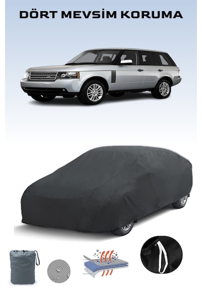 Siyah Land Rover Range Rover 2009 - 2012 Araba Brandası, Oto Örtüsü, Araba Çadırı Siyah