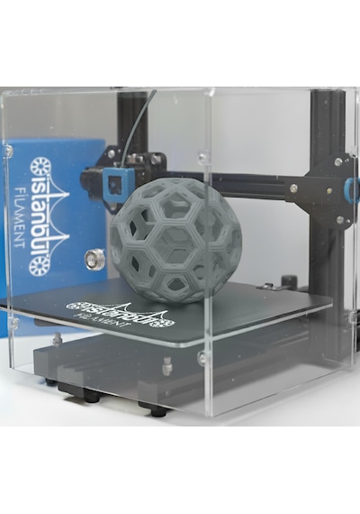 İstanbul Filament 3d Baskı Petg Filament Gri Renk 1 Kg Ø 1,75mm 0,05 Mm Bambu Lab Uyumludur 1.75mm