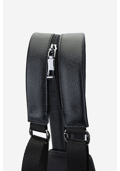 Valmenti Erkek Hakiki Deri Siyah Deri Body Bag Çanta 995 230219 Erk Cnt Sk24-25 Sıyah Dr Siyah