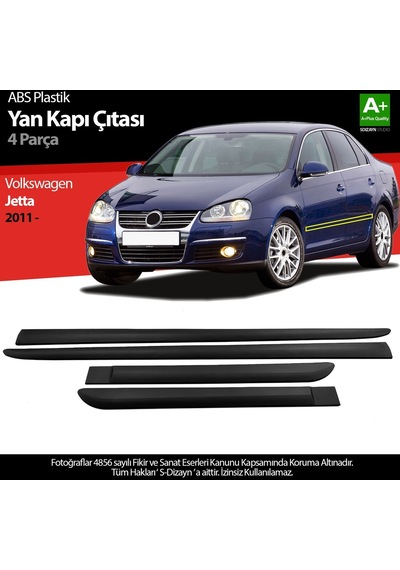 S-dizayn Vw Jetta Abs Plastik Yan Kapı Koruma Çıtası 2011 Üzeri A+ Kalite