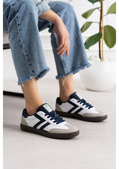 Kadın Düşük Bilek Bağcıklı Sneaker Beyaz