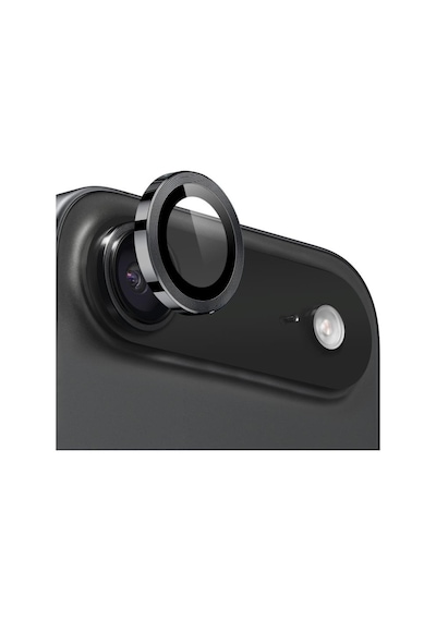 Nettech Apple Uyumlu iPhone 17 Air Safir Lens Kamera Cam Koruyucu - Siyah