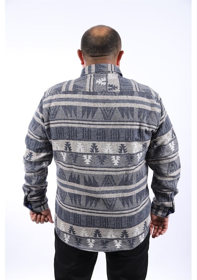 Moc Grande Mocgrande Oduncu Gömlek Mc Rug Print 22211 Indıgo İndigo