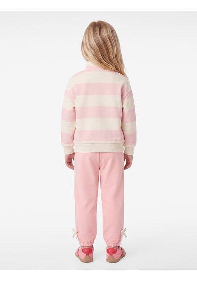 Koton Fiyonklu Beli Lastikli Pamuklu Şardonlu Jogger Eşofman Altı Pembe 7wmg40016ak Gül