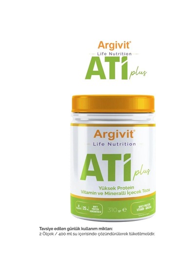 Argivit Ati Plus Yüksek Protein Vitamin Ve Mineralli İçecek Tozu 310 Gr