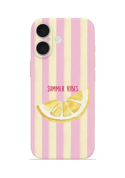 Apple iPhone Uyumlu 17 Vorian İnce Kamera Korumalı Mika Kılıf Summer Vibes Lemon Summer Vibes Lemon Mika