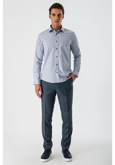 İmza Gri Uzun Kollu Armürlü Cepsiz Pamuklu Likralı Slim Fit Dar Kesim Gömlek 1004240193-gri Gri İmza Gri Uzun Kollu Armürlü Cepsiz Pamuklu Likralı Slim Fit Dar Kesim Gömlek 1004240193-gri Gri