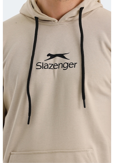 Slazenger Onca Erkek Kanguru Cepli Kapüşonlu Bej Sweatshirt Bej