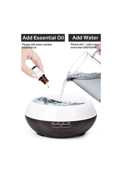 Uzaktan Kumandalı 550 Ml Aroma Difüzörü Ultrasonik Hava Nemlendirici 7 Renk Led